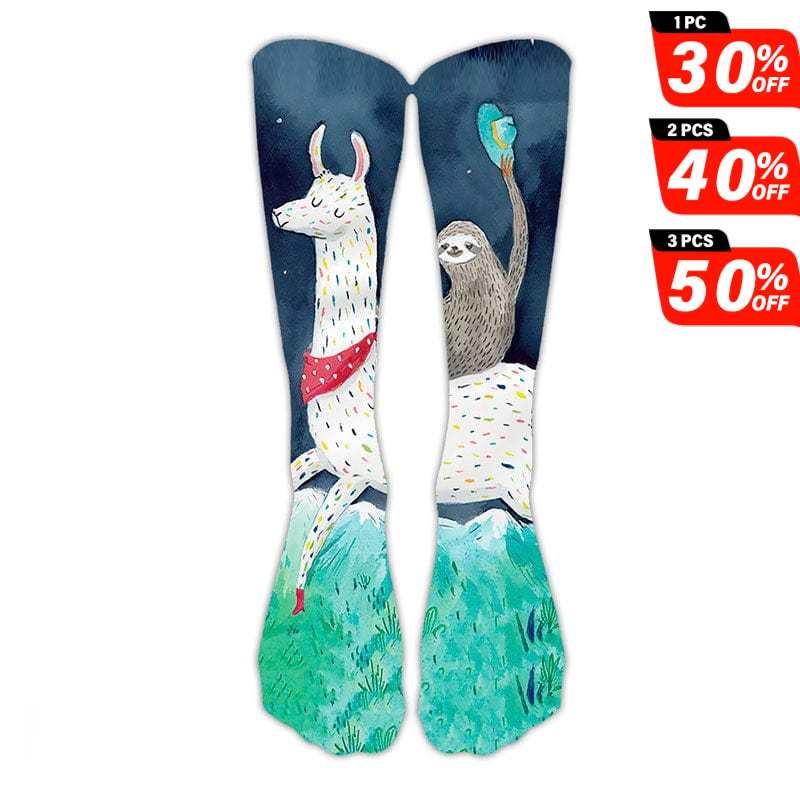 Sublimation Sloth Animal Socks丨NueShiny