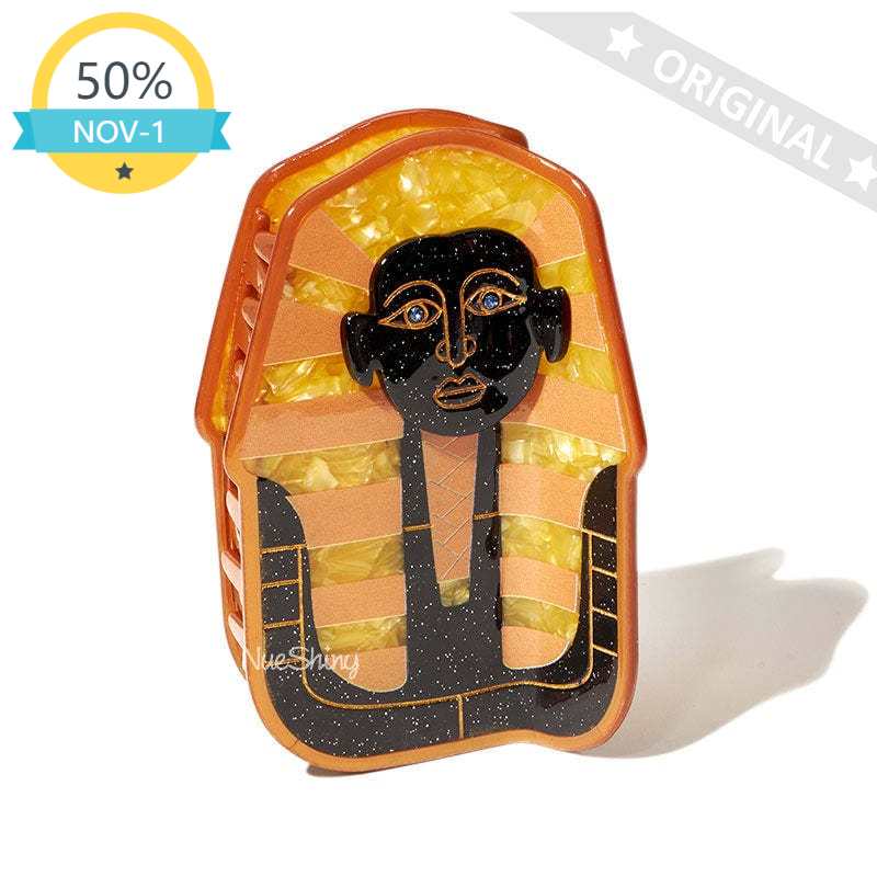 Medium  Tutankhamun’s Golden Mask Hair Claw | NueShiny