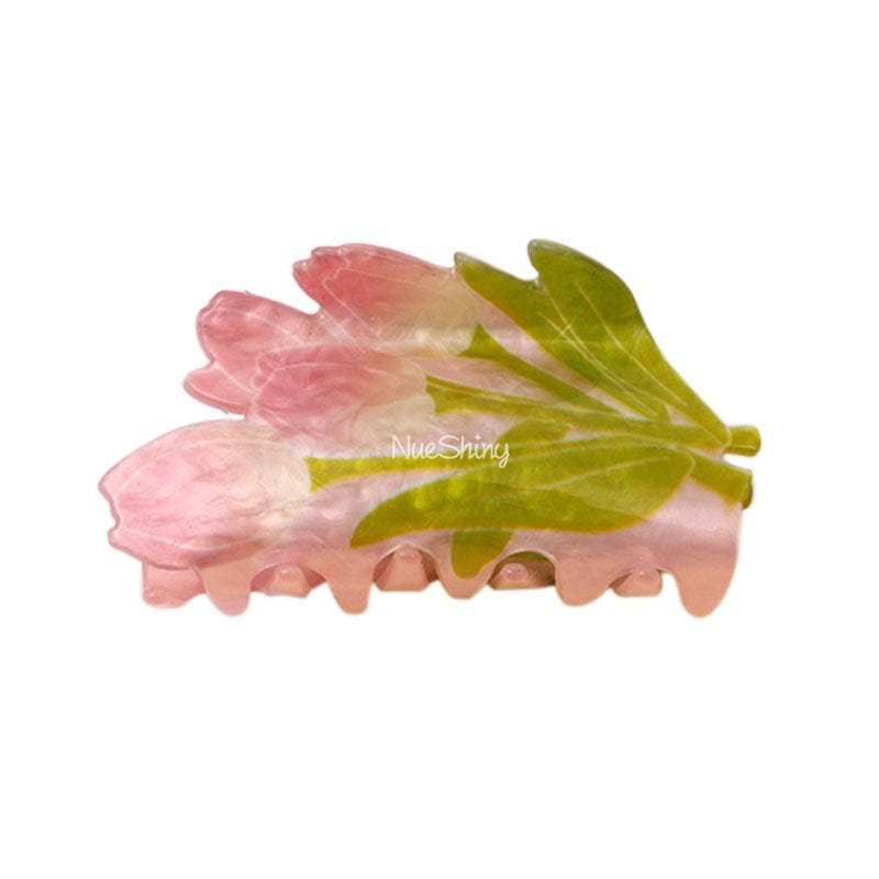 Light Pink Flower Hair Claw Clip丨NueShiny