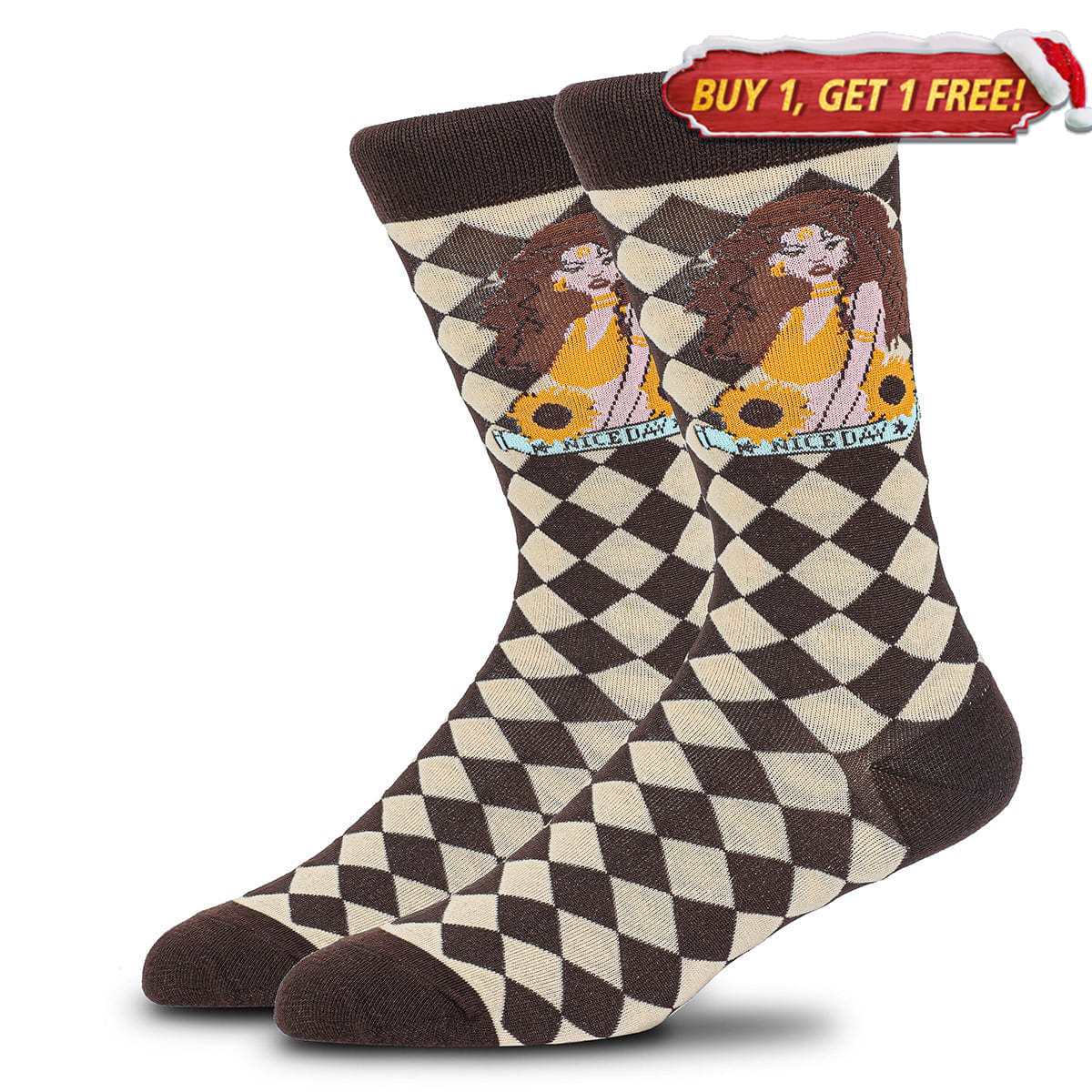 Funny Long-Haired Woman Socks | Nueshiny