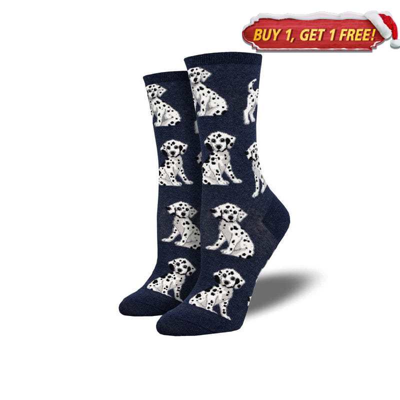 Blue Dalmatian Socks