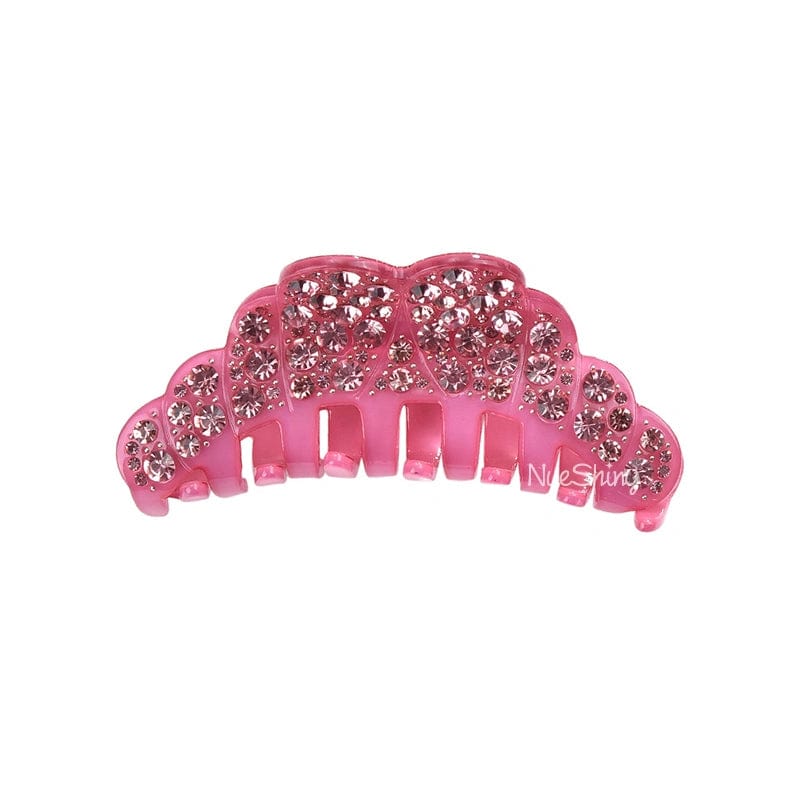 Brilliant Rhinestone Pink Hair Claw丨NueShiny