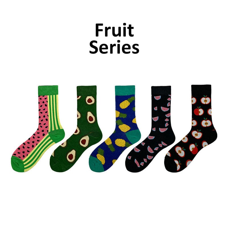 5 Pairs of Fruit Series Socks丨NueShiny