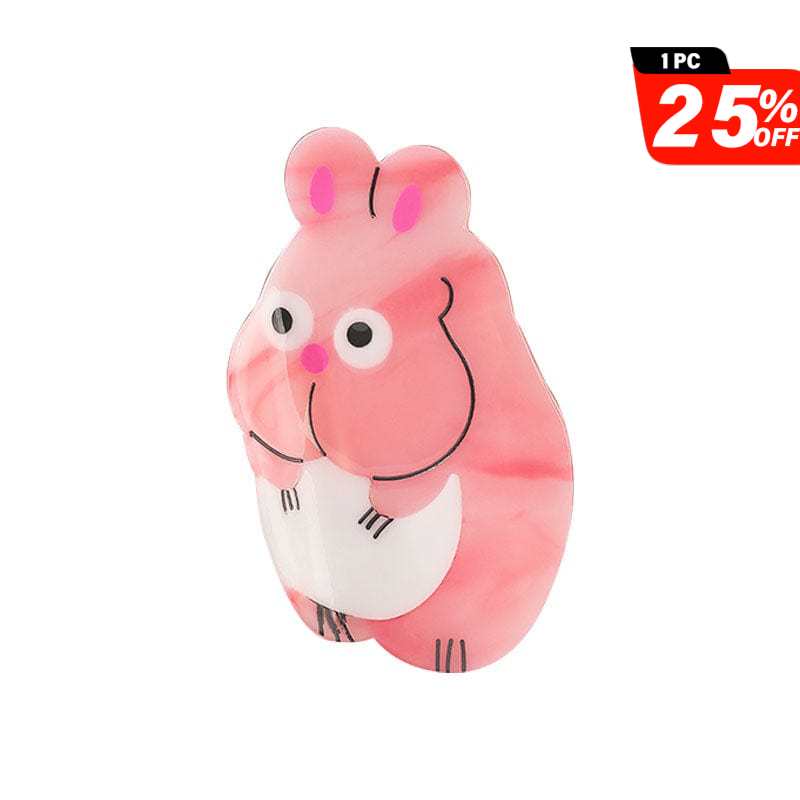 Medium Cartoon cute pink fat mouse hair claw | NueShiny