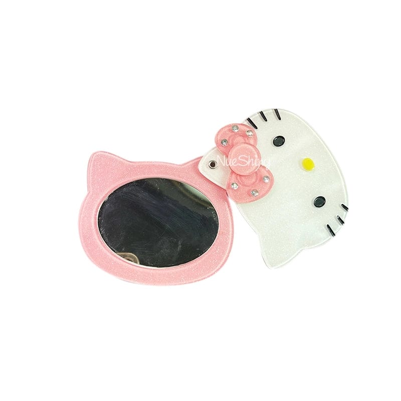 Pink Hello Kitty Rotating Compact Mirror丨NueShiny