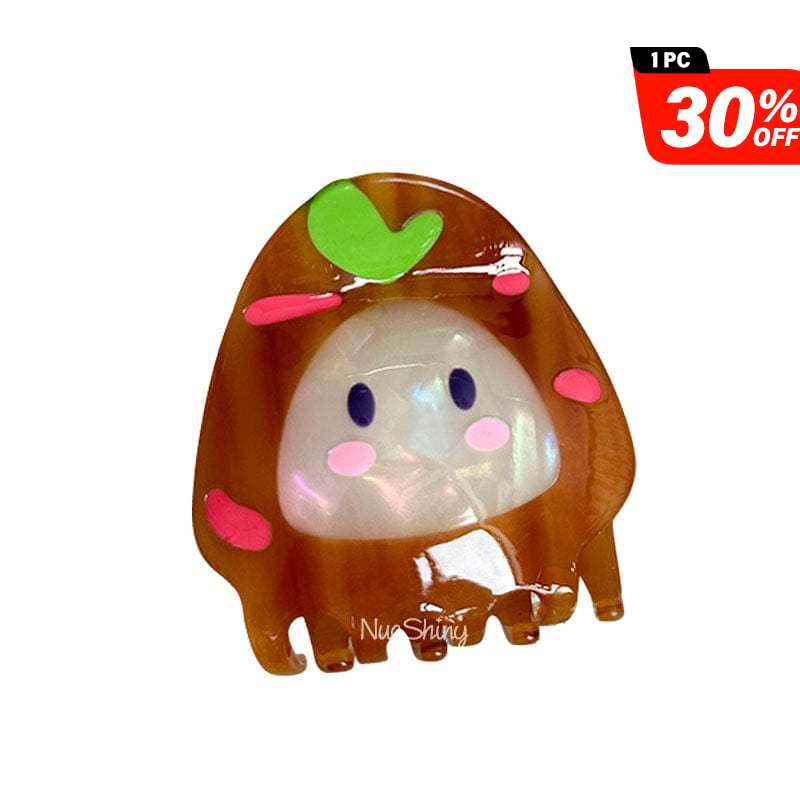 Cute Brown Strawberry Hair Claw丨NueShiny