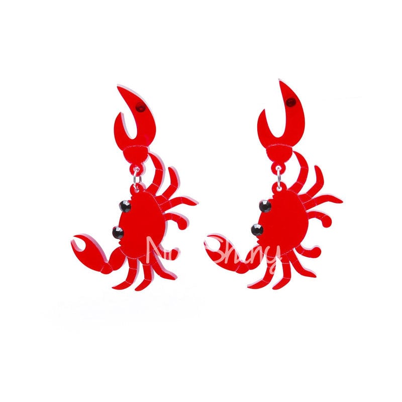 Stylish Red Crab Earrings | NueShiny