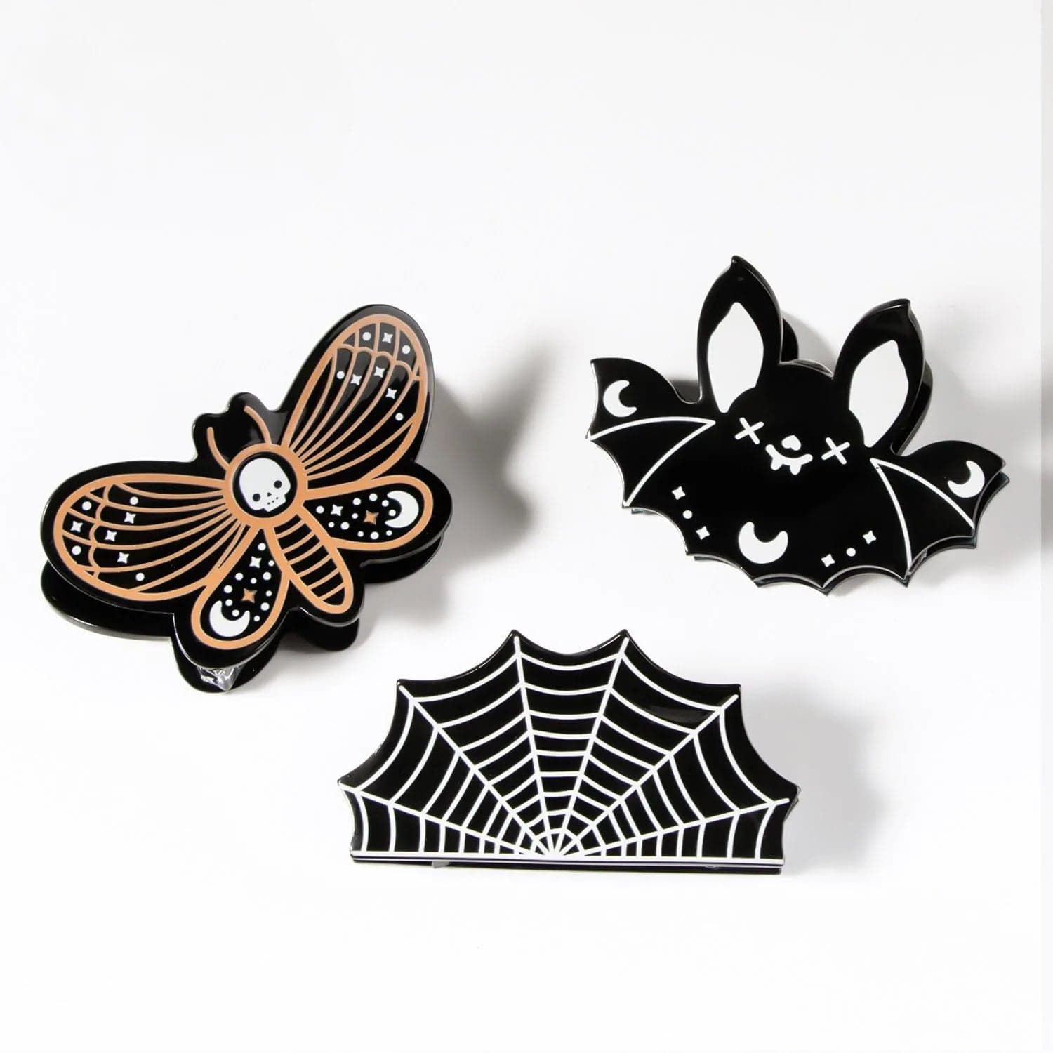 Funny Butterfly Skull Halloween Hair Claw Clip