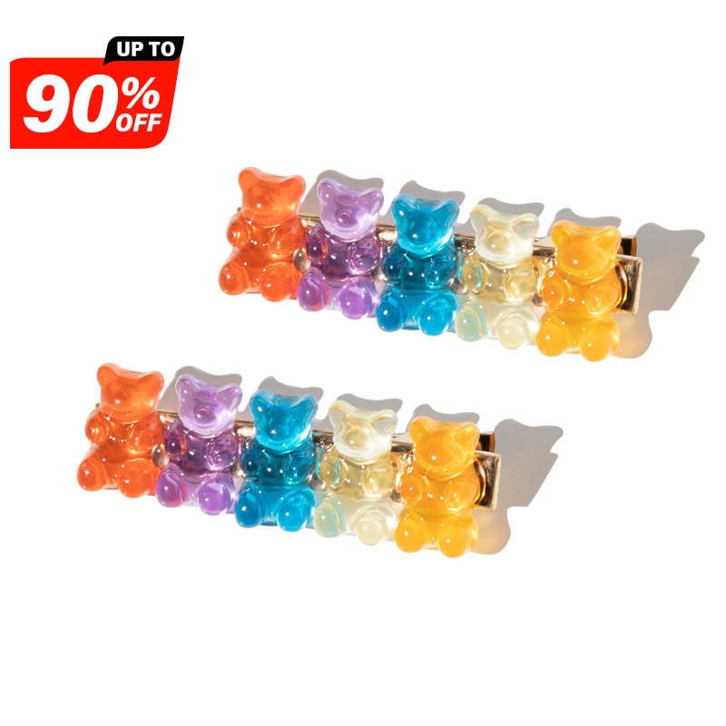 2Pcs Gummy Bear Hair Clips丨NueShiny