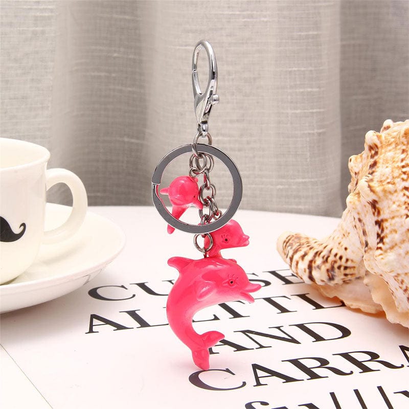 Leaping Red Whale Keychain | NueShiny