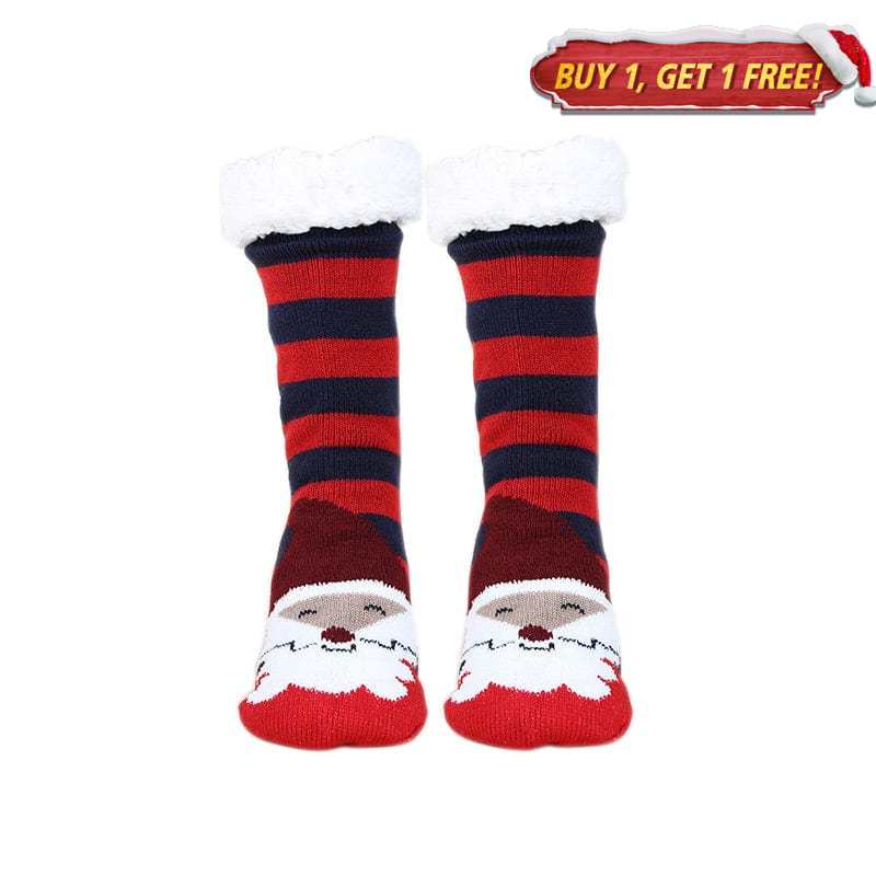 Santa Clause Christmas Striped Warm Snow Socks丨NueShiny