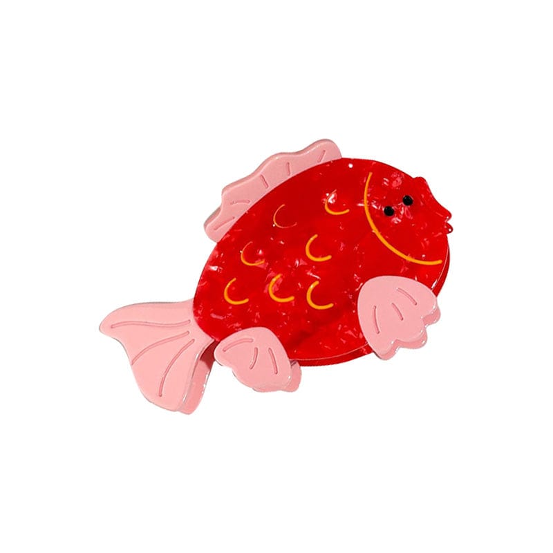 Medium Red kissing fish Hair Claw丨NueShiny