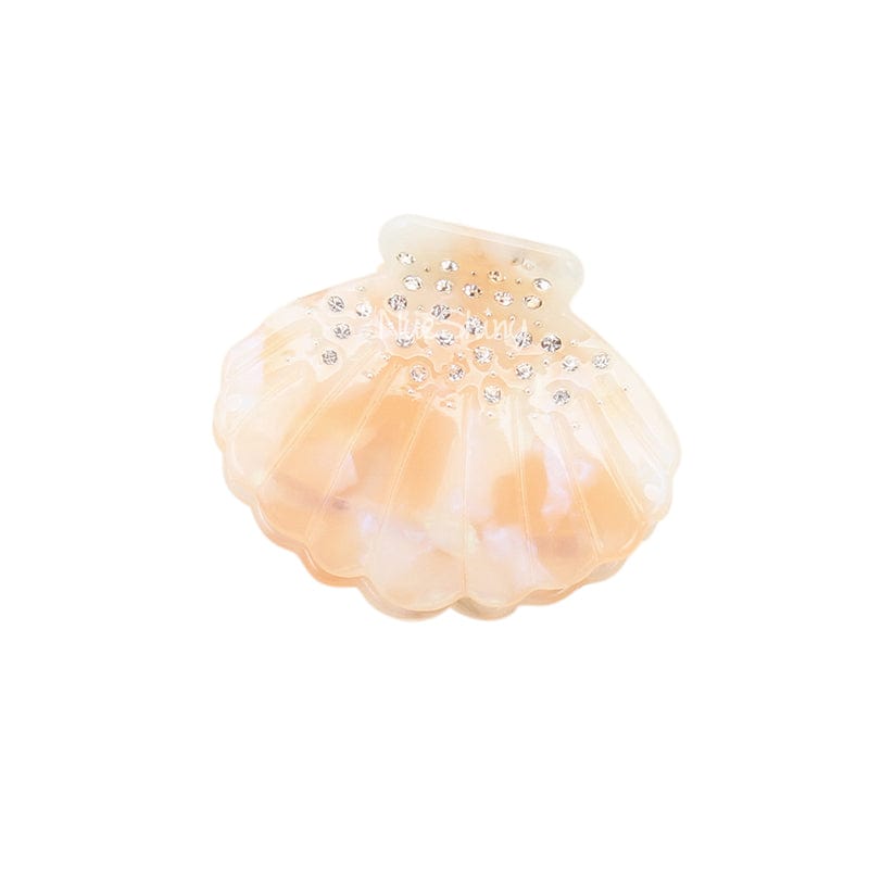 Pale Yellow Pearl Shell Diamond Ocean Series Hair Claw丨NueShiny