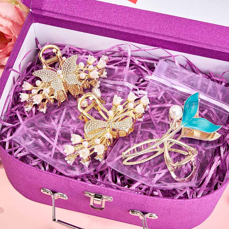 Mermaid's Garden-Flowers and Mermaid Hair Claw 3Pcs Gift Set | NueShiny