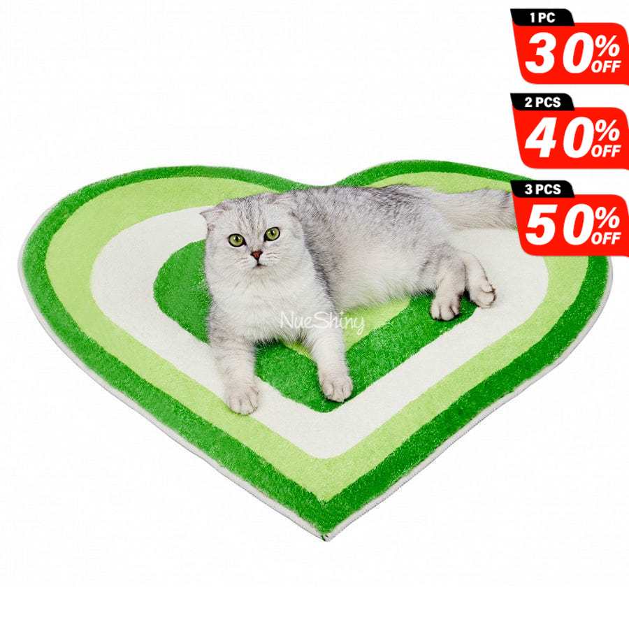 Love Heart Green Bath Mat丨NueShiny