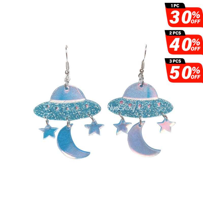 UFO, Stars, and Moon Earrings丨NueShiny