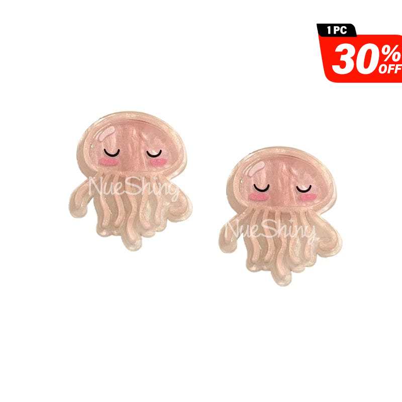 2Pcs Cute Pink Octopus Hair Clips | NueShiny