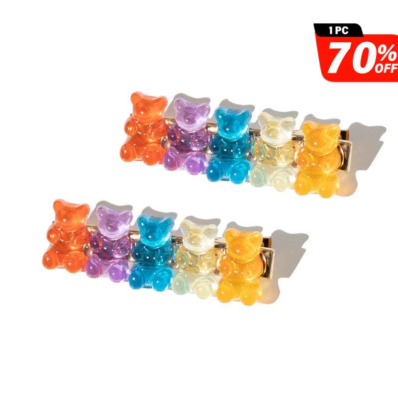 Small 2Pcs Gummy Bear Hair Clips丨NueShiny