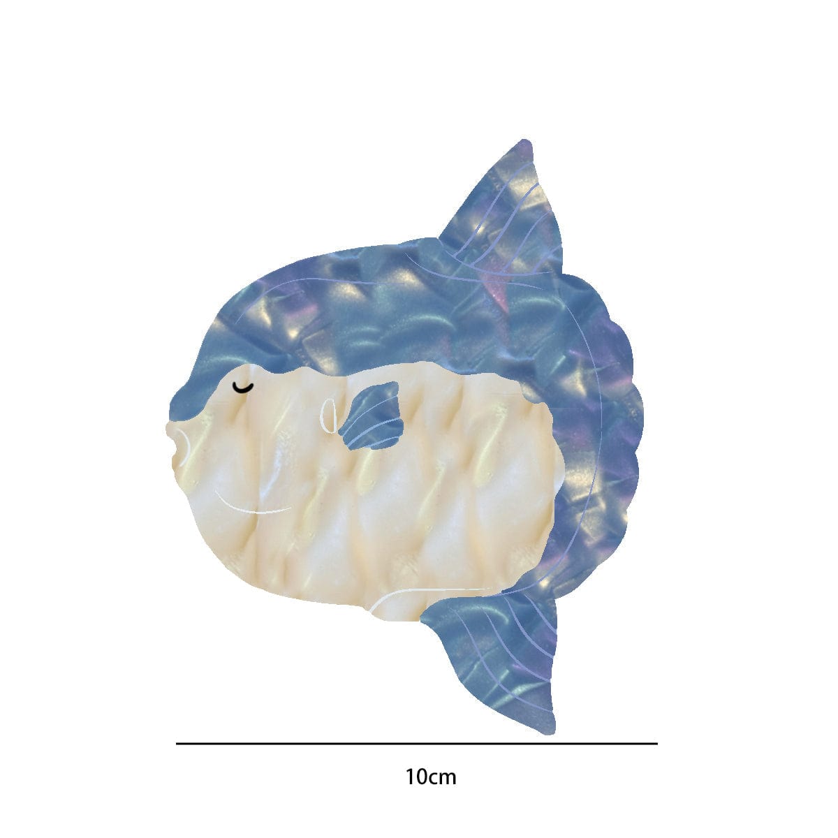 Pre-sale Large  Blue Mola Mola,Ocean Sunfish Hair Claw | NueShiny