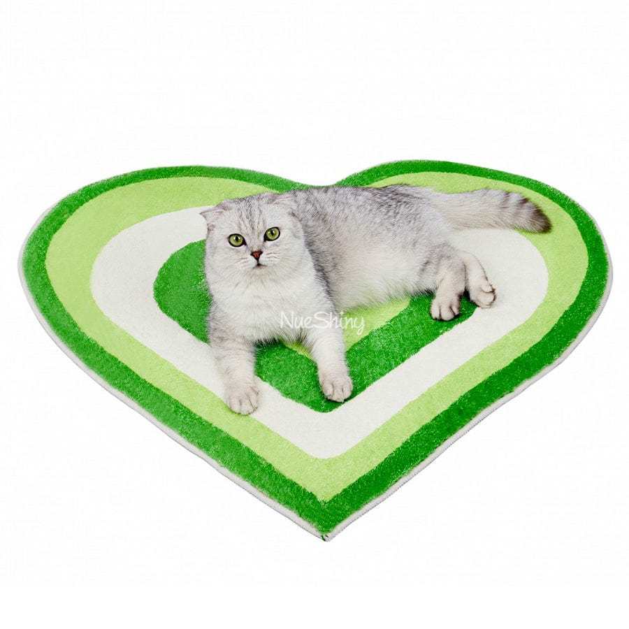 Love Heart Green Bath Mat丨NueShiny