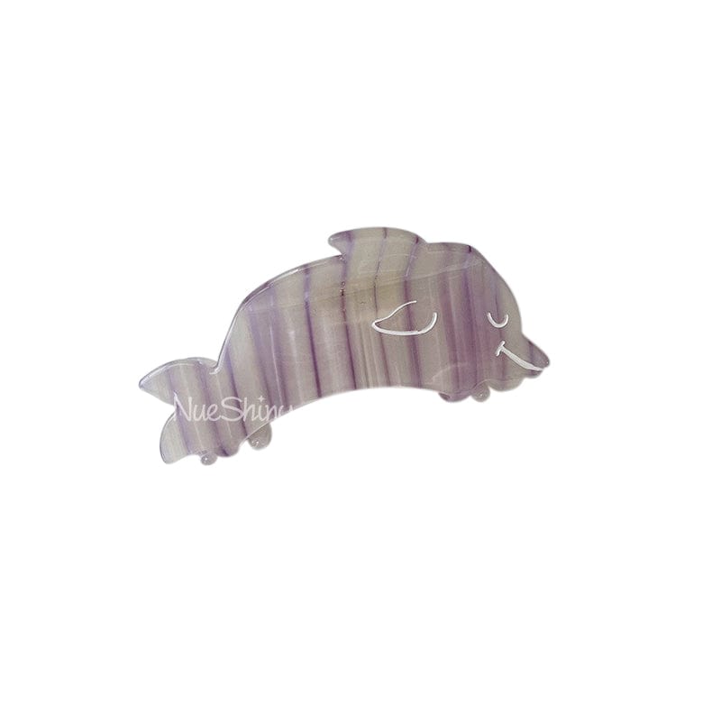 Red Violet Marine Dolphin Hair Claw | NueShiny