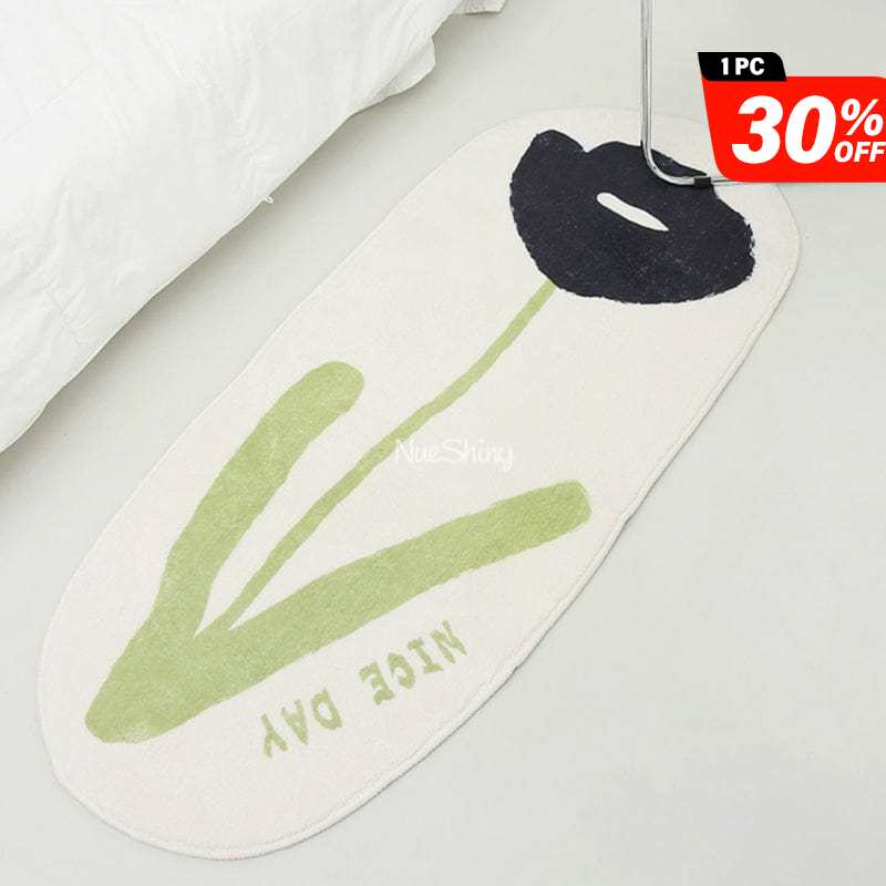 Oval Rugs For Bedroom Room Flower Home Decoration丨NueShiny