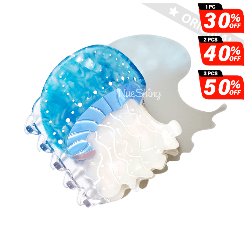 Medium Blue Jellyfish Hair Claw | NueShiny