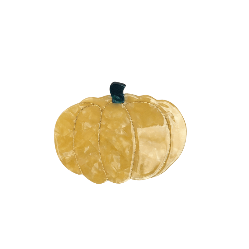 Small Yellow Pumpkin Hair Claw | NueShiny