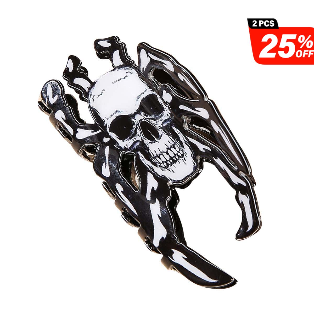 Small Skull Spider Web Hair Claw | NueShiny