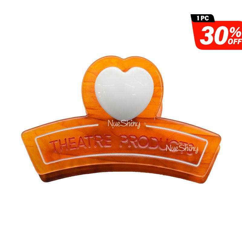 Orange Love Heart Hair Claw丨NueShiny