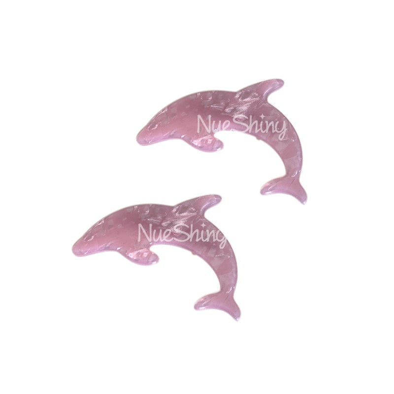 2Pcs Pink Dolphin Hair Clips | NueShiny