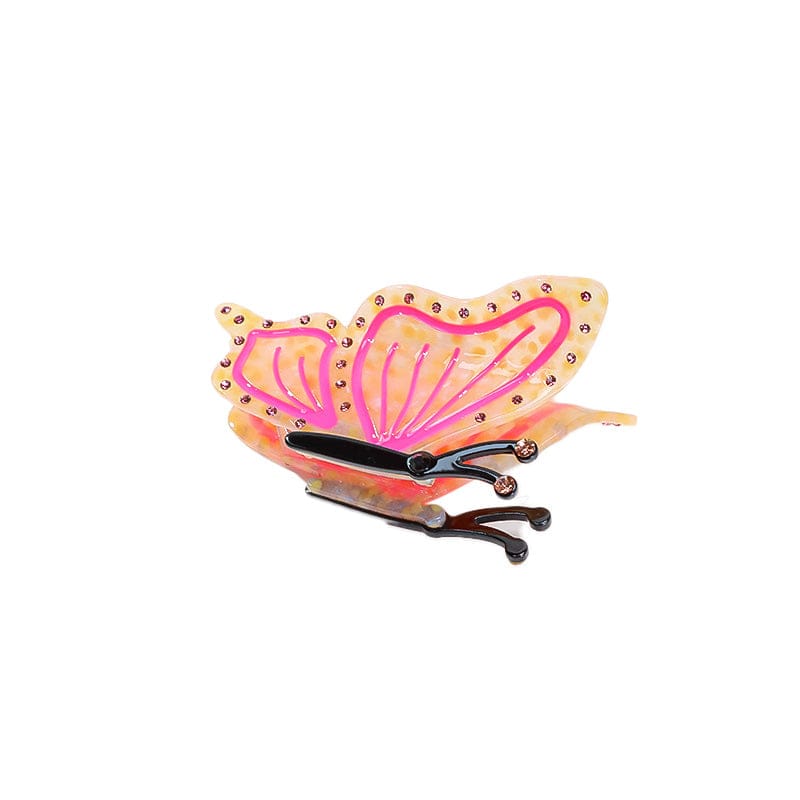 Medium Pink Butterfly Hair Claws | NueShiny