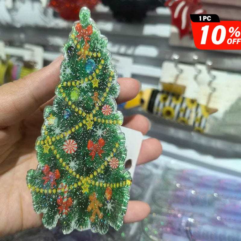 Medium  Christmas tree-Christmas elements Hair Claw | NueShiny