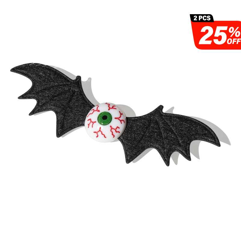 2Pcs Halloween Gothic Devil Eyes Bat Wings Hair Clips丨NueShiny