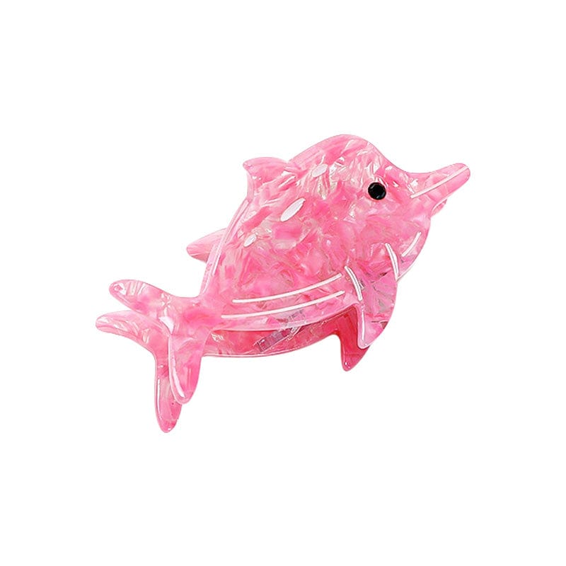 Medium Pink Dolphin Hair Claw | NueShiny