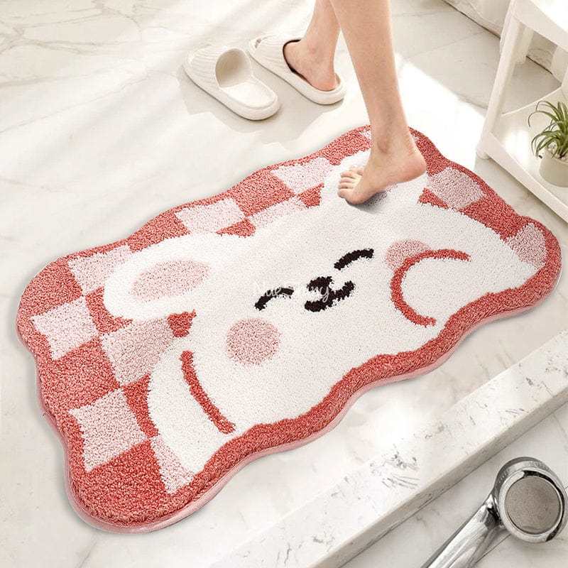 Cute Rabbit Door Carpet丨NueShiny