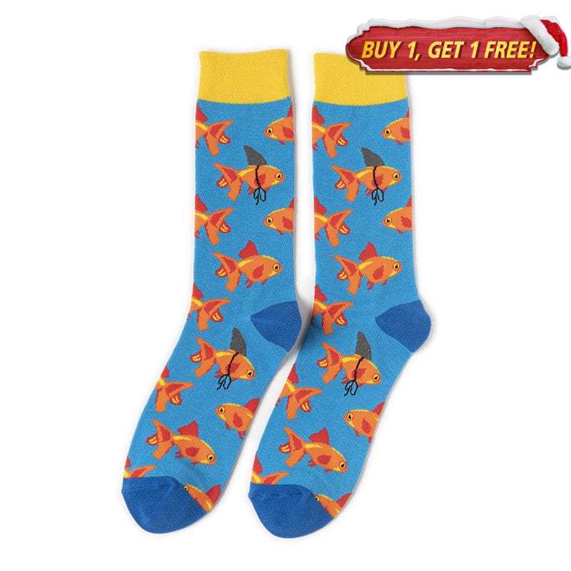 Orange Fish Socks | Nueshiny