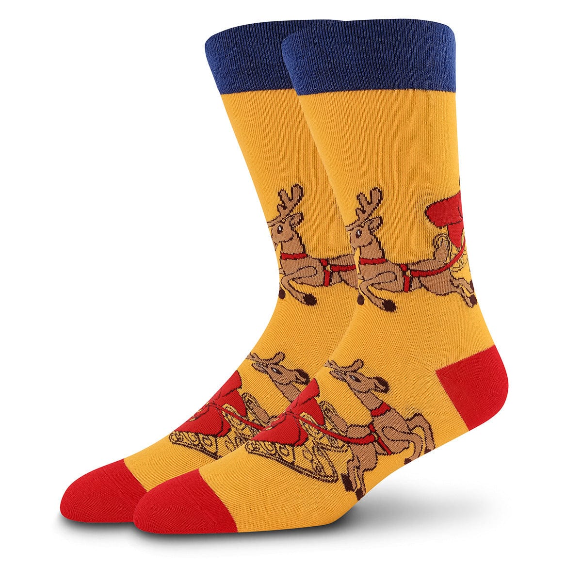 Yellow Reindeer Socks | Nueshiny