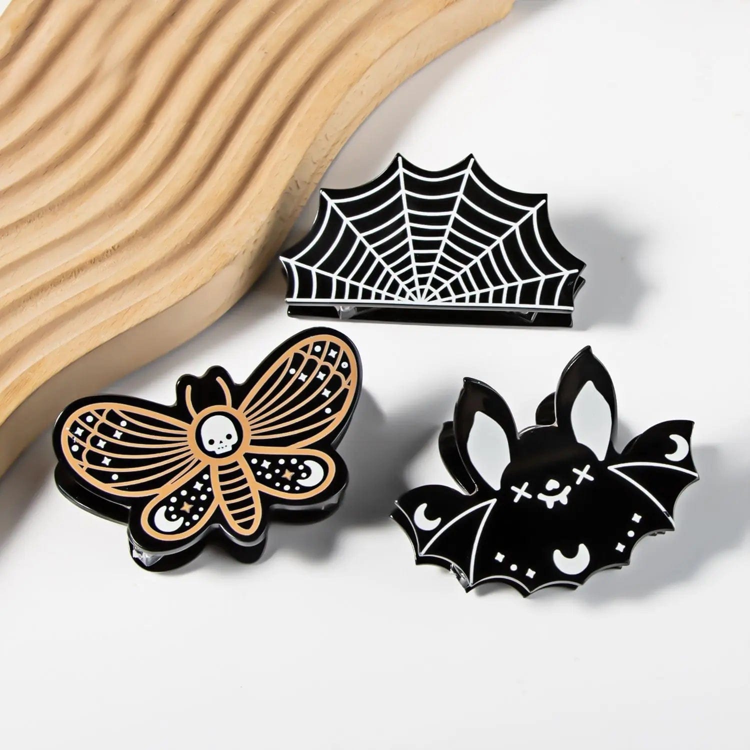 Funny Butterfly Skull Halloween Hair Claw Clip