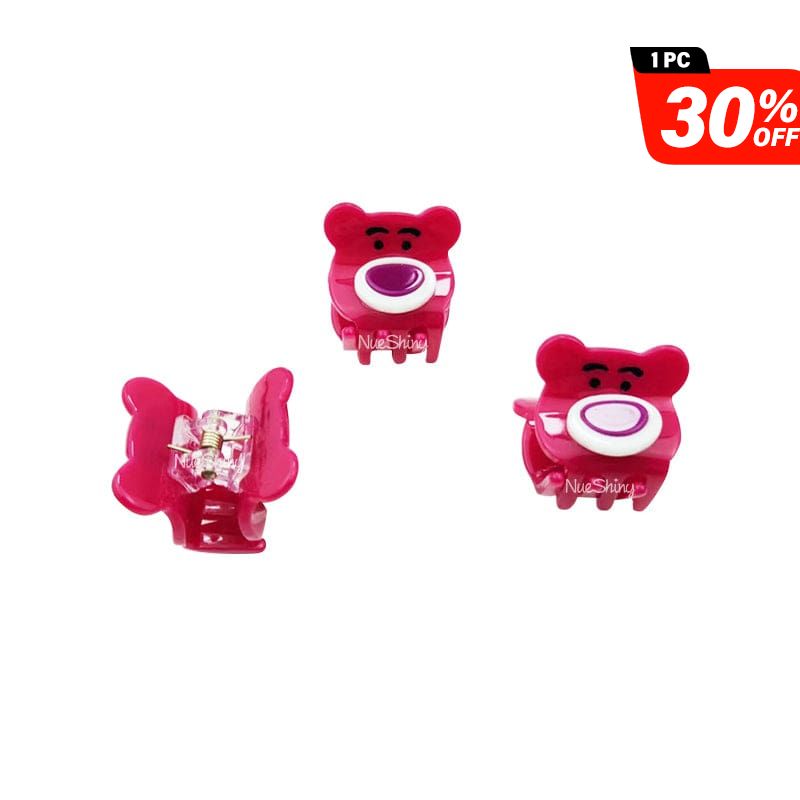 3Pcs Cute Small Strawberry Bear Cartoon Hair Claw丨NueShiny