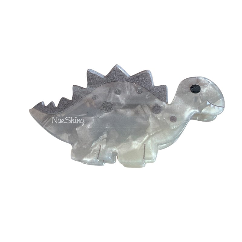 Quirky Grey Dinosaur Hair Claw | NueShiny