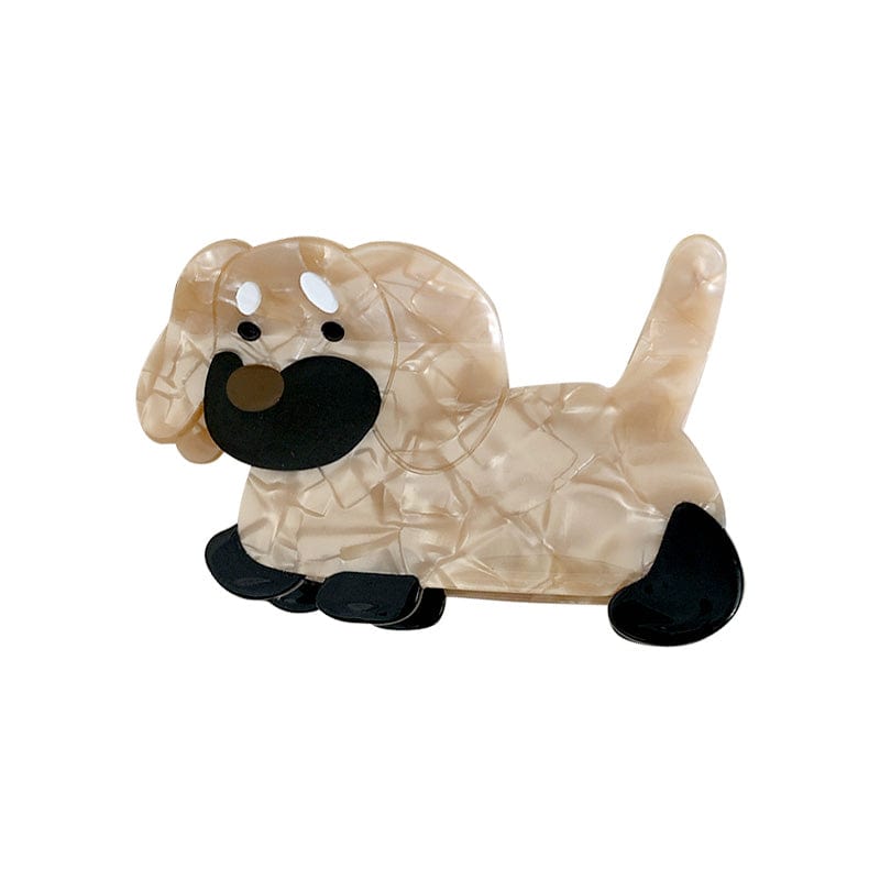 Medium Beige cartoon puppy Hair Claw丨NueShiny