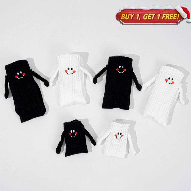 4 Pairs of Parent-Child Socks (2 Adult + 1 Children 1-3, 6-9 Years Old)丨NueShiny