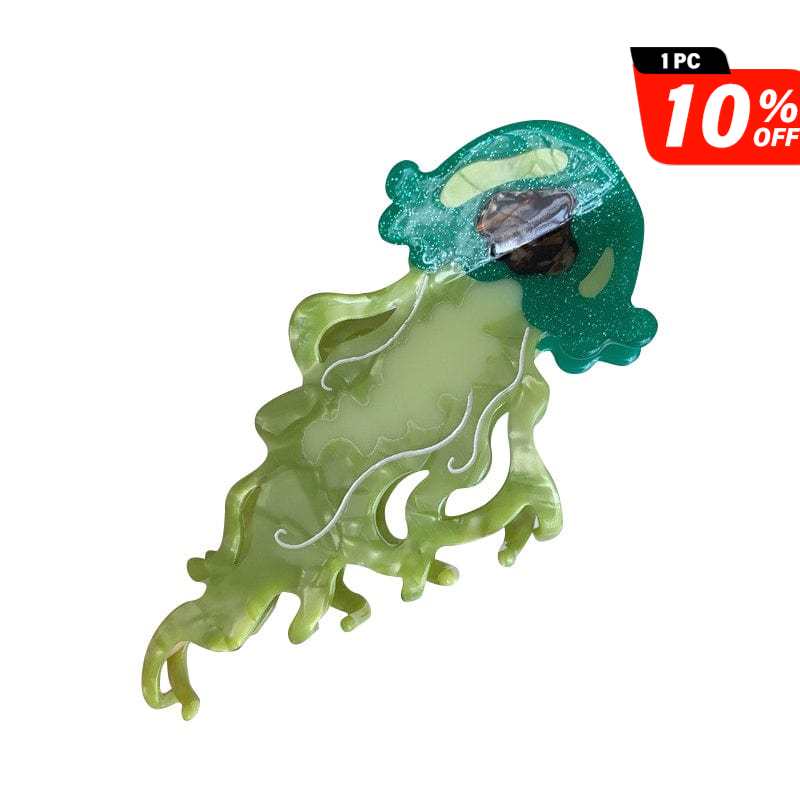 Large Green Jellyfish Hair Claw丨NueShiny