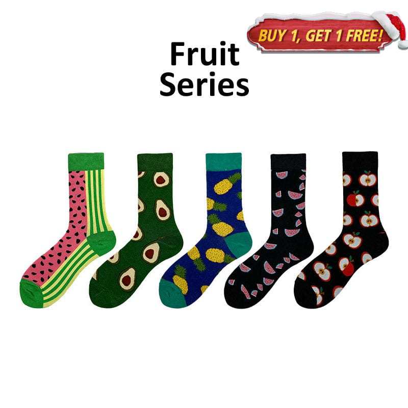 5 Pairs of Fruit Series Socks丨NueShiny