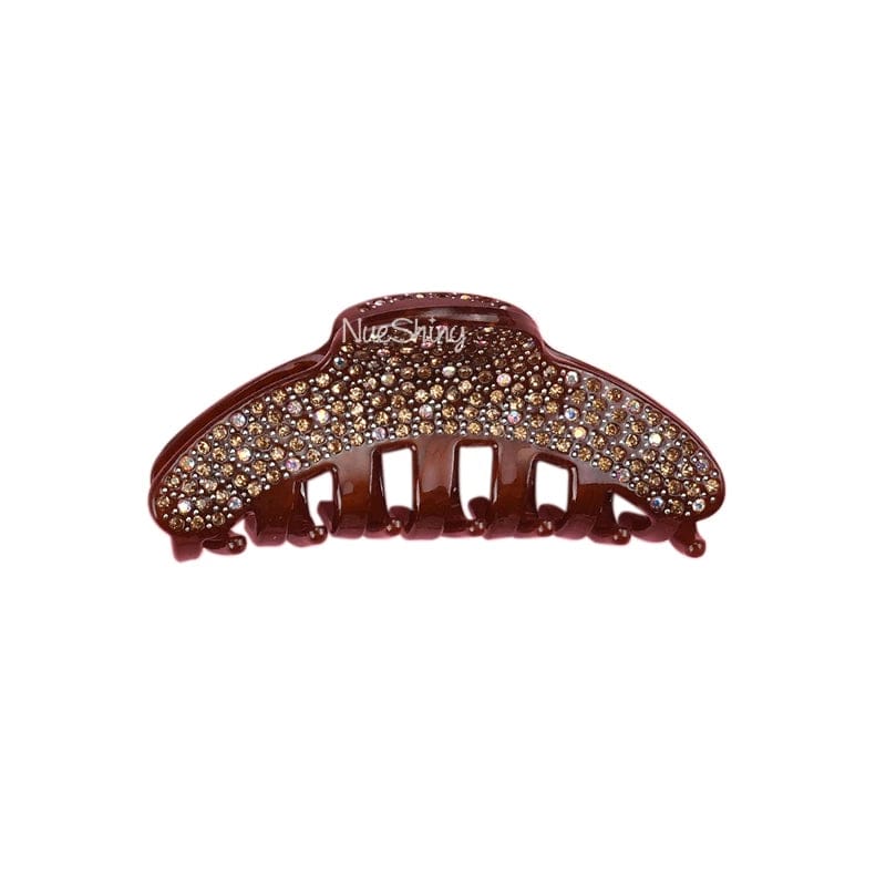 Brown Brilliant Rhinestone Hair Claw丨NueShiny