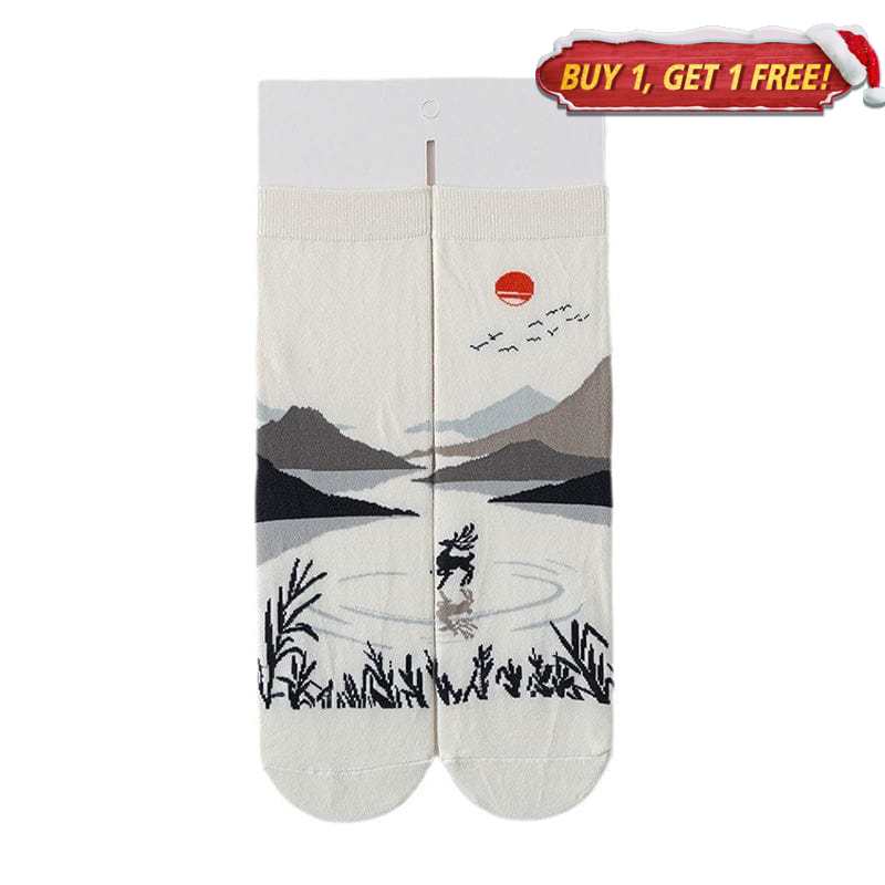 Peaceful Sunset Socks丨NueShiny