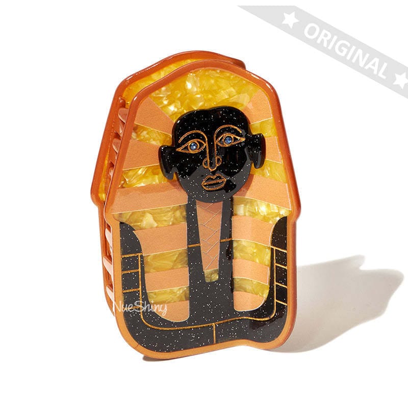 Medium  Tutankhamun’s Golden Mask Hair Claw | NueShiny