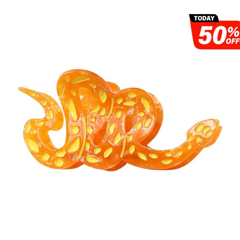 Medium  Cartoon Cute Orange Snake Hair Claw | NueShiny