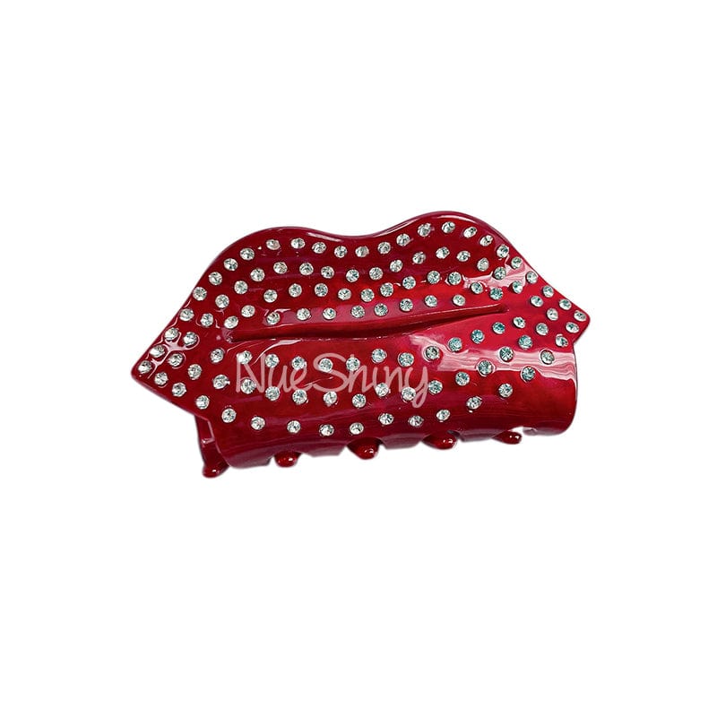 Big Red Lip Dazzling Love Valentine's Hair Claw | NueShiny